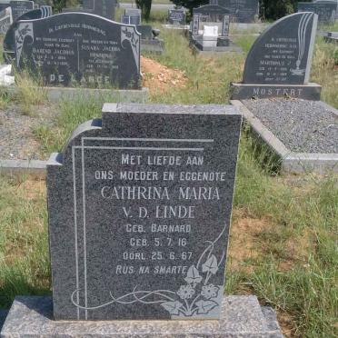 LINDE Cathrina Maria, v.d. nee BARNARD 1916-1967