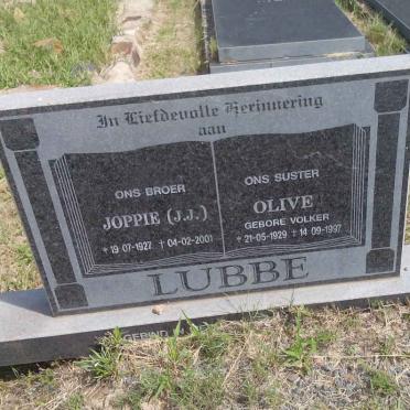 LUBBE J.J. 1927-2001 &amp; Olive VOLKER 1929-1997