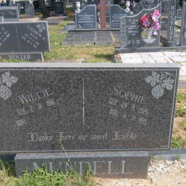 MUNDELL Willie 1916- &amp; Sophie 1925-1995