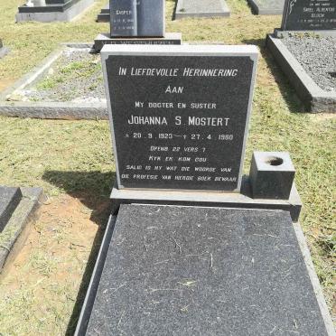 MOSTERT Johanna S. 1923-1980