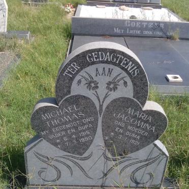 MURPHY Michael Thomas 1915-1990 &amp; Maria Jacomina 1921-