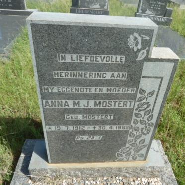 MOSTERT Anna M.J. nee MOSTERT 1912-1968