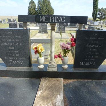 MEIRING Johannes J.A. 1907-1982 &amp; Johanna D. 1906-1988