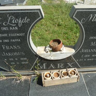 MARX Frans Jakobus 1938-1909 &amp; Maria Johanna Willie HEWETSON 1940-2006