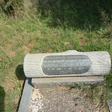 MARX Barend Jacobus 1901-1970