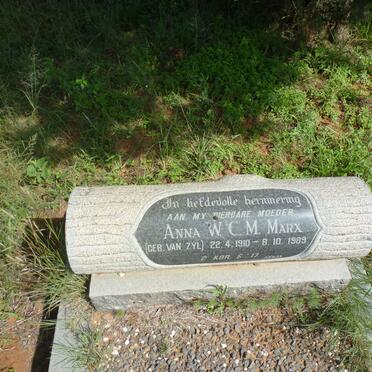 MARX Anna W.C.M. nee VAN ZYL 1910-1989