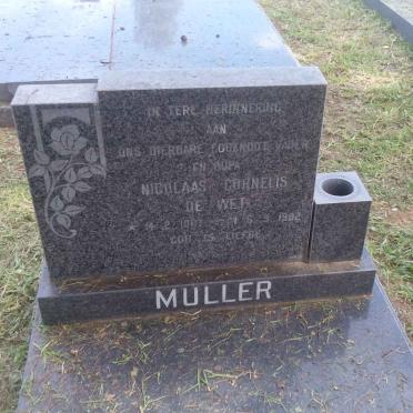 MULLER Nicolaas Cornelis De Wet 1907-1982