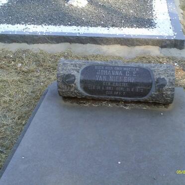 NIEKERK Johanna C.E., van nee GRIESEL 1903-1972