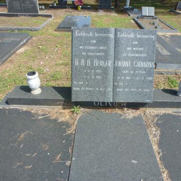 OLIVIER B.H.B. Burger 1903-1994 &amp; Johanna Catharina DU PLESSIS 1912-2000