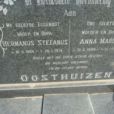 OOSTHUIZEN Hermanus Stefanus 1904-1974 &amp; Anna Maria 1899-1981