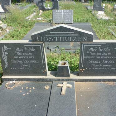 OOSTHUIZEN Hendrik Rensburg 1928- &amp; Susara Johanna SAAYMAN 1933-1988
