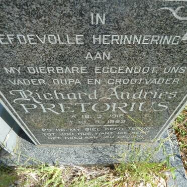 PRETORIUS Richard Andries 1915-1969