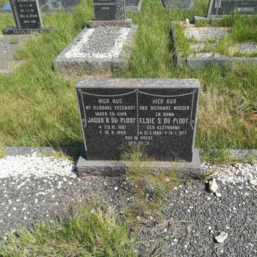 PLOOY Jacob B., du 1887-1968 &amp; Elsie S. KLEYNHANS 1890-1977