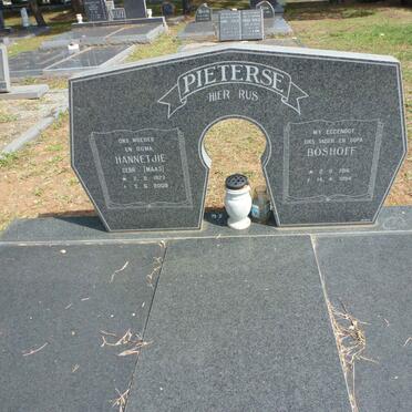 PIETERSE Boshoff 1916-1994 &amp; Hannetjie MAAS 1923-2009