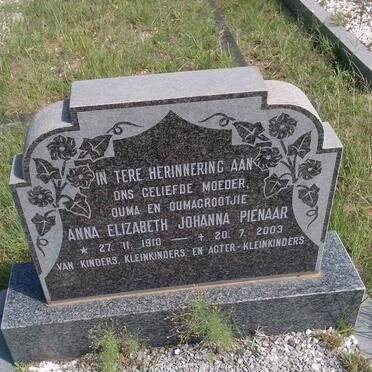 PIENAAR Anna Elizabeth Johanna 1910-2003