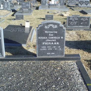 PIENAAR Susara Cornelia W. 1931-1996