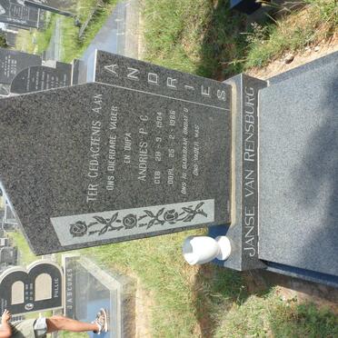 RENSBURG Andries P.C., Janse van 1904-1986