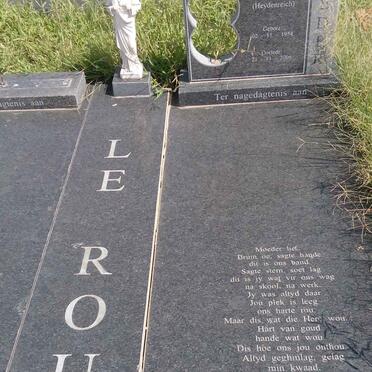 ROUX Johanna, le nee HEYDENREICH 1954-2008