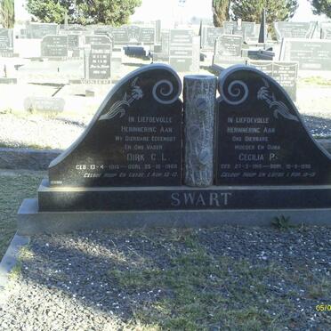 SWART Dirk C.L. 1916-1968 &amp; Cecilia P. 1915-1990