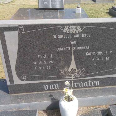 STRAATEN Gert J., van 1925-1979 &amp; Catharina S.P. 1926-
