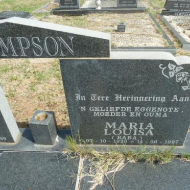 THOMPSON  Henry Alexander 1915-1999 &amp; Maria Louisa 1920-1997 
