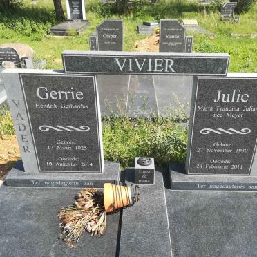 VIVIER Hendrik Gerhardus 1925-2014 &amp; Maria Francina Juliana MEYER 1930-2011