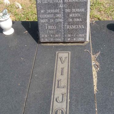 VILJOEN Theo 1925-1994 &amp; Francina 1928-2014