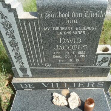 VILLIERS David Jacobus, de 1923-1967