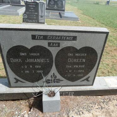 V??ER Dirk Johannes 1918-1989 &amp; Doreen VOLKER 1924-1980