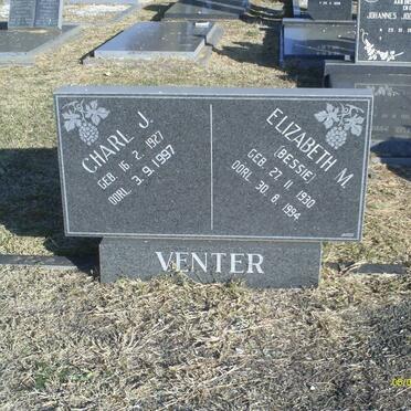 VENTER Charl J. 1927-1997 &amp; Elizabeth M. 1930-1994