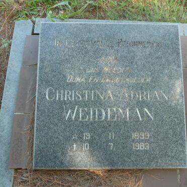 WEIDEMAN Christina Adriana 1899-1983