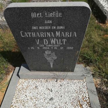 WALT Catharina Maria, v.d. nee TEMPELHOFF 1904-1992