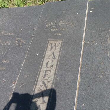 WAGENAAR Christiaan D. 1908-1988 &amp; Johanna B. 1914-1997