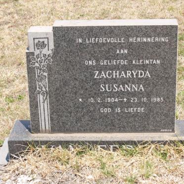 EEDEN Zacharyda Susanna, van 1904-1985