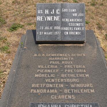 REYNEKE H.J.C. 1905-1977