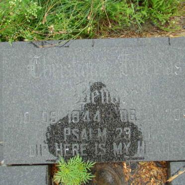 BENDER Christiaan Tiberius 1944-2001