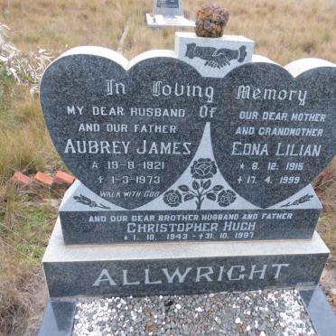 ALLWRIGHT Aubrey James 1921-1973 &amp; Edna Lillian 1915-1999 :: ALLWRIGHT Christopher Hugh 1943-1997