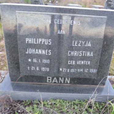 BANN Philippus Johannes 1910-1978 & Lezyja Christina VENTER 1917-1981