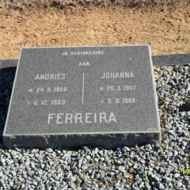 FERREIRA Andries 1906-1969 &amp; Johanna 1907-1969