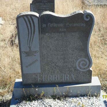 FERREIRA Sarah Magdalena nee VAN HEERDEN 1925-1964