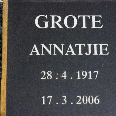 GROTE Annatjie 1917-2006