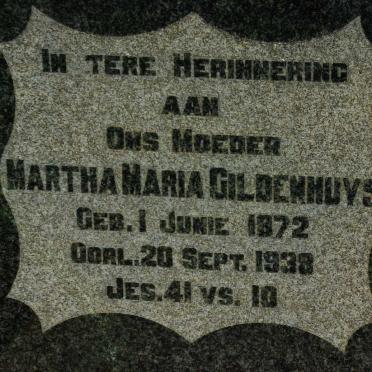 GILDENHUYS Martha Maria 1872-1938