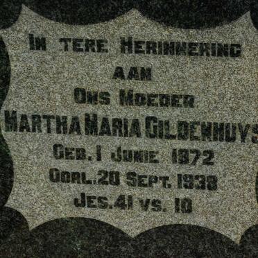 GILDENHUYS Martha Maria 1872-1938