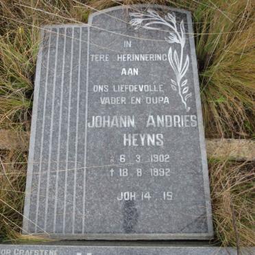 HEYNS Johann Andries 1902-1992