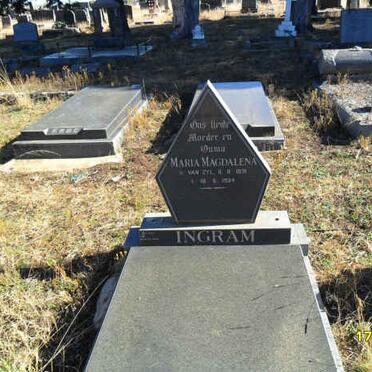 INGRAM Maria Magdalena nee VAN ZYL 1891-1984