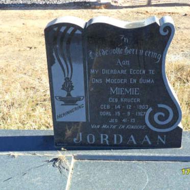 JORDAAN Miemie nee KRUGER 1903-1967