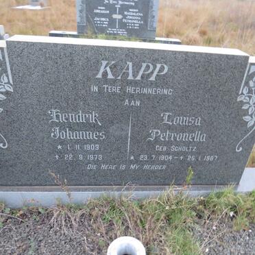KAPP Hendrik Johannes 1903-1973 & Louisa Petronella SCHOLTZ 1904-1987