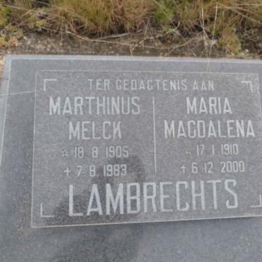 LAMBRECHTS Marthinus Melck 1905-1983 &amp; Maria Magdalena 1910-2000
