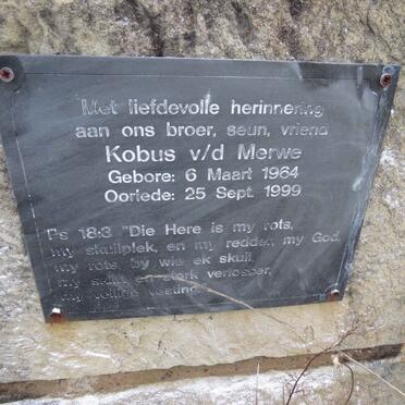 MERWE Kobus, v.d. 1964-1999