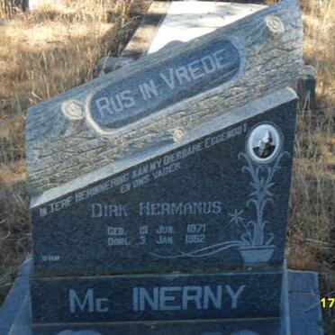 MCINERNY Dirk Hermanus 1871-1962